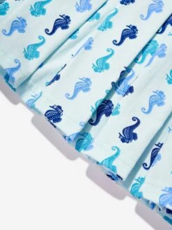 Girls Seahorse Dress In Blue -Monna Clothing Shop RACS4013 BLUE 4