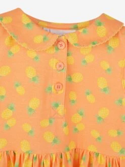Girls Pineapple Dress In Orange -Monna Clothing Shop RACS4014 ORANGE 3