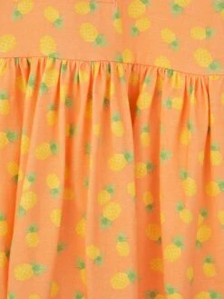 Girls Pineapple Dress In Orange -Monna Clothing Shop RACS4014 ORANGE 4