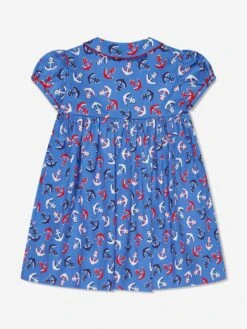 Baby Girls Anchor Shirt Dress And Bloomers In Blue -Monna Clothing Shop RACS4021 BLUE 3