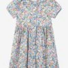 Girls Rose Button Front Dress In Blue -Monna Clothing Shop RACS4033 BLUE 1