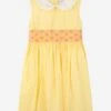 Girls Pinstripe Smocked Dress In Yellow 1 Girls Pinstripe Smocked Dress In Yellow -Monna Clothing Shop RACS4037 YELLOW 1