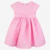 Girls Daisy Damask Party Dress In Pink 1 Girls Daisy Damask Party Dress In Pink -Monna Clothing Shop RACS4046 PINK 1
