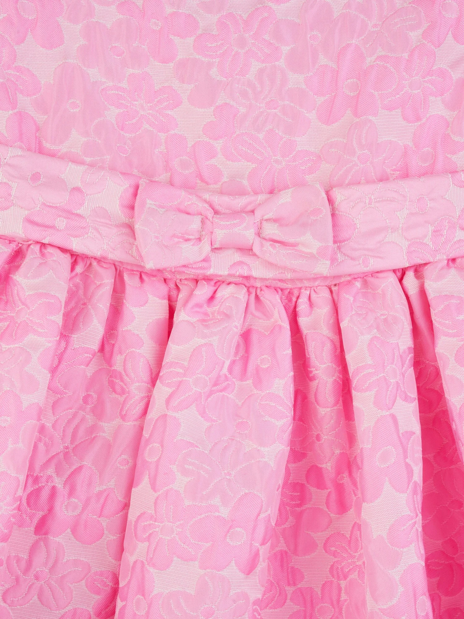 Girls Daisy Damask Party Dress In Pink 5 Girls Daisy Damask Party Dress In Pink - Image 3