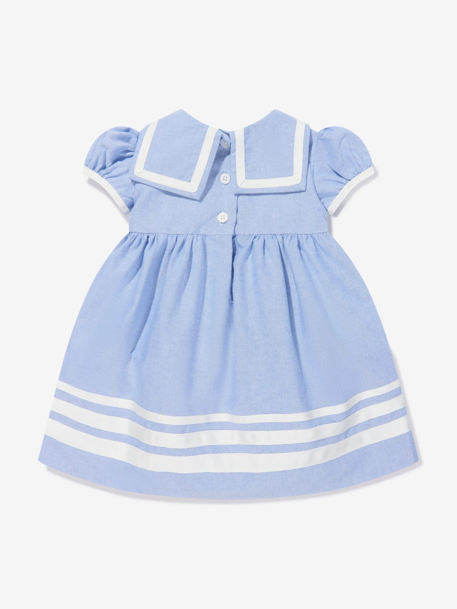 Baby Girls Oxford Sailor Dress In Blue 9 Baby Girls Oxford Sailor Dress In Blue - Image 7
