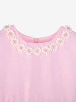 Baby Girls Daisy Tulle Dress In Pink -Monna Clothing Shop RACS4059 PINK 4
