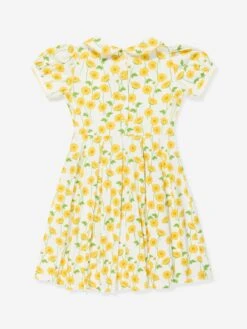 Girls Buttercup Jersey Dress In Yellow -Monna Clothing Shop RACS4065 YELLOW 2