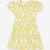 Girls Buttercup Jersey Dress In Yellow -Monna Clothing Shop RACS4065 YELLOW 1