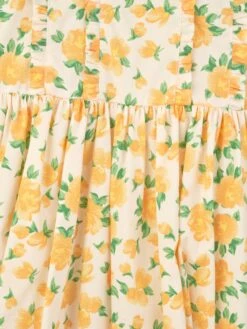 Girls Marigold Frill Dress In Yellow -Monna Clothing Shop RACS4066 YELLOW 3
