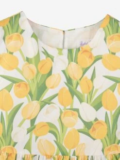 Girls Tulip Sash Dress In Yellow 11 Girls Tulip Sash Dress In Yellow -Monna Clothing Shop RACS4068 YELLOW 5