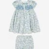 Baby Girls Floral Smocked Dress And Bloomers In Multicolour 2 Baby Girls Floral Smocked Dress And Bloomers In Multicolour -Monna Clothing Shop RACS4071 MULTICOLOURED 1