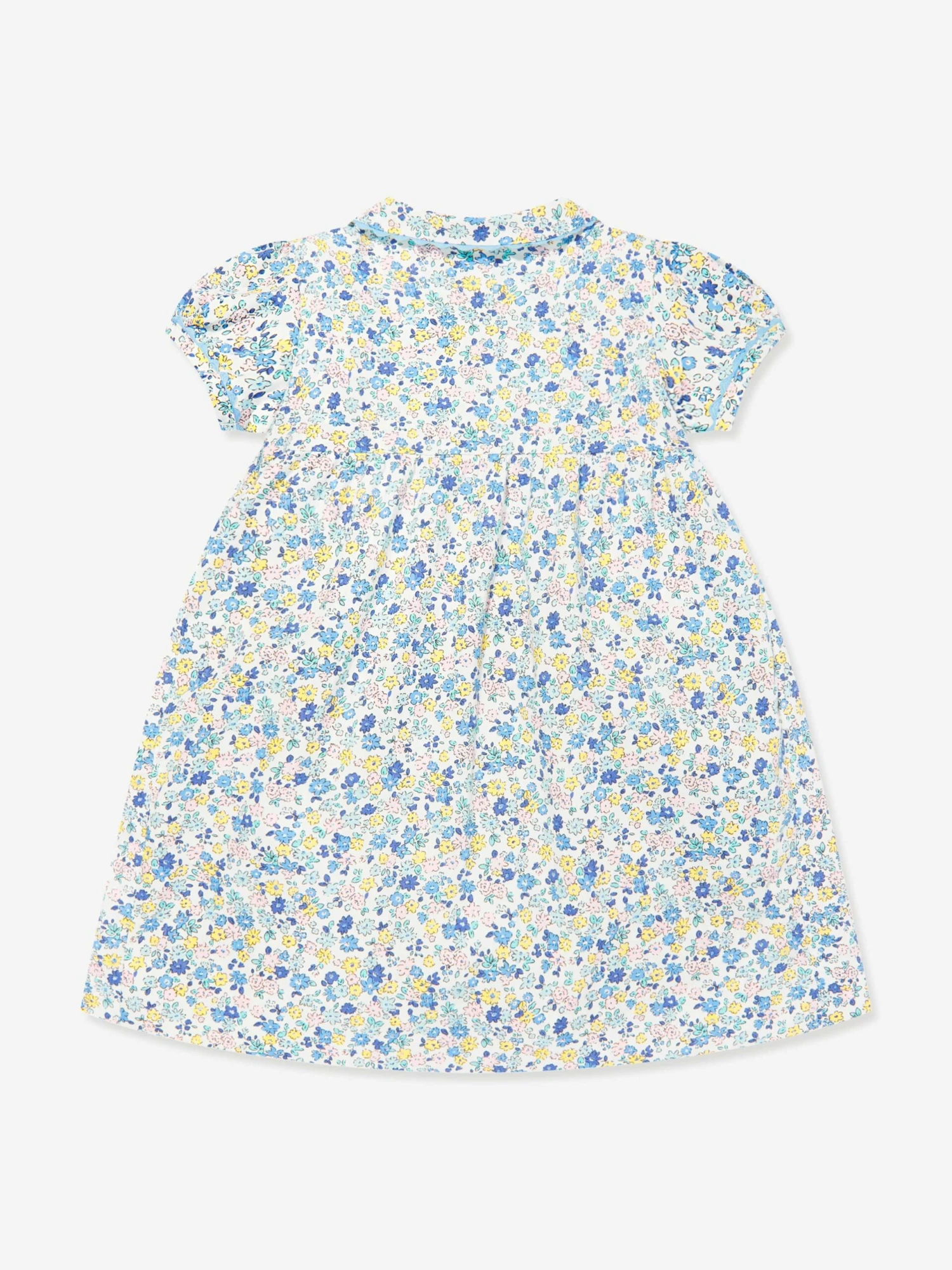 Baby Girls Floral Smocked Dress And Bloomers In Multicolour 5 Baby Girls Floral Smocked Dress And Bloomers In Multicolour - Image 3