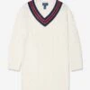 Girls Cricket Dress In Ivory -Monna Clothing Shop RALA3185 CRICKET CREAM MULTI 1
