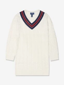 Girls Cricket Dress In Ivory