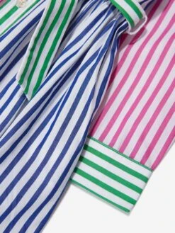 Girls Striped Shirt Dress In Multicolour -Monna Clothing Shop RALS4075 MULTI 4