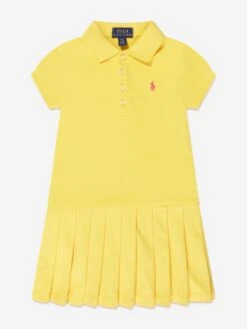 Girls Polo Dress In Yellow