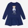 Girls Bear Fleece Dress In Navy -Monna Clothing Shop RALS4096 NEWPORT NAVY 1