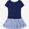 Girls Pointelle Day Dress In Navy -Monna Clothing Shop RALS4133 NEWPORT NAVY 1