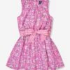 Girls Floral Fit And Flare Dress In Pink -Monna Clothing Shop RALS4228 PALAIS FLORAL HOT PINK 1