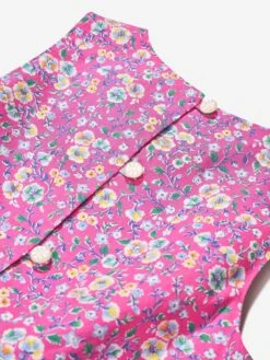 Girls Floral Fit And Flare Dress In Pink -Monna Clothing Shop RALS4228 PALAIS FLORAL HOT PINK 4