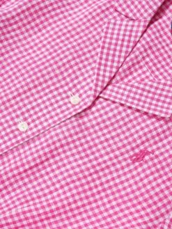 Girls Gingham Shirt Dress In Pink -Monna Clothing Shop RALS4238 BELMONT PINK WHITE 3
