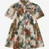 Roberto Cavalli Girls Botany Shirt Dress In White -Monna Clothing Shop ROBS4005 MULTICOLOR 1