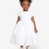 Girls Ceremonial Ballerina Length Dress In White -Monna Clothing Shop SARA3040