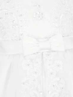 Girls Ceremonial Ballerina Length Dress In White 12 Girls Ceremonial Ballerina Length Dress In White -Monna Clothing Shop SARA3040 WHITE 3