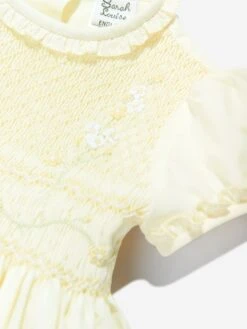 Baby Girls Embroidered Dress In Yellow -Monna Clothing Shop SARS4005 LEMON 3