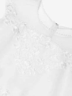 Girls Ceremonial Ballerina Length Dress In Ivory 8 Girls Ceremonial Ballerina Length Dress In Ivory -Monna Clothing Shop SARS4015 IVORY 3