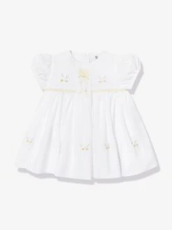 Baby Girls Embroidered Dress In White