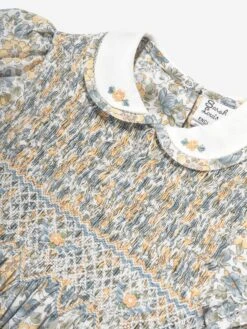 Girls Cotton Floral Dress In Yellow -Monna Clothing Shop SARS4020 YELLOW 3