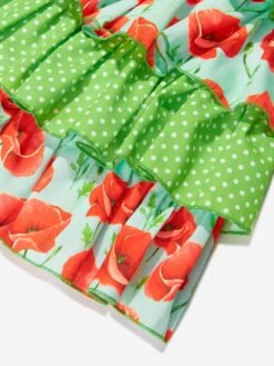 Girls Ruffle Poppy Dress In Turquoise 9 Girls Ruffle Poppy Dress In Turquoise -Monna Clothing Shop SELS3027 TURQUOISE 4