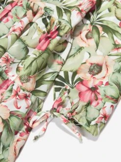 Girls Floral Dress In White -Monna Clothing Shop SELS3029 WHITE 4