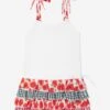 Girls Beach Dress In White -Monna Clothing Shop SELS3032 WHITE 1