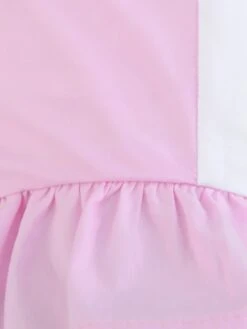 Pink & White Cotton Bow Dress -Monna Clothing Shop SIMOS012 100 4