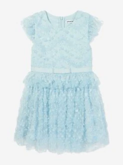 SELF PORTRAIT Girls Sequin Dress In Blue