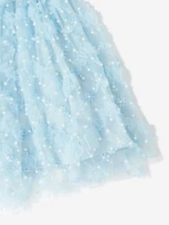 SELF PORTRAIT Girls Sequin Dress In Blue -Monna Clothing Shop SPOS4011 BLUE 4