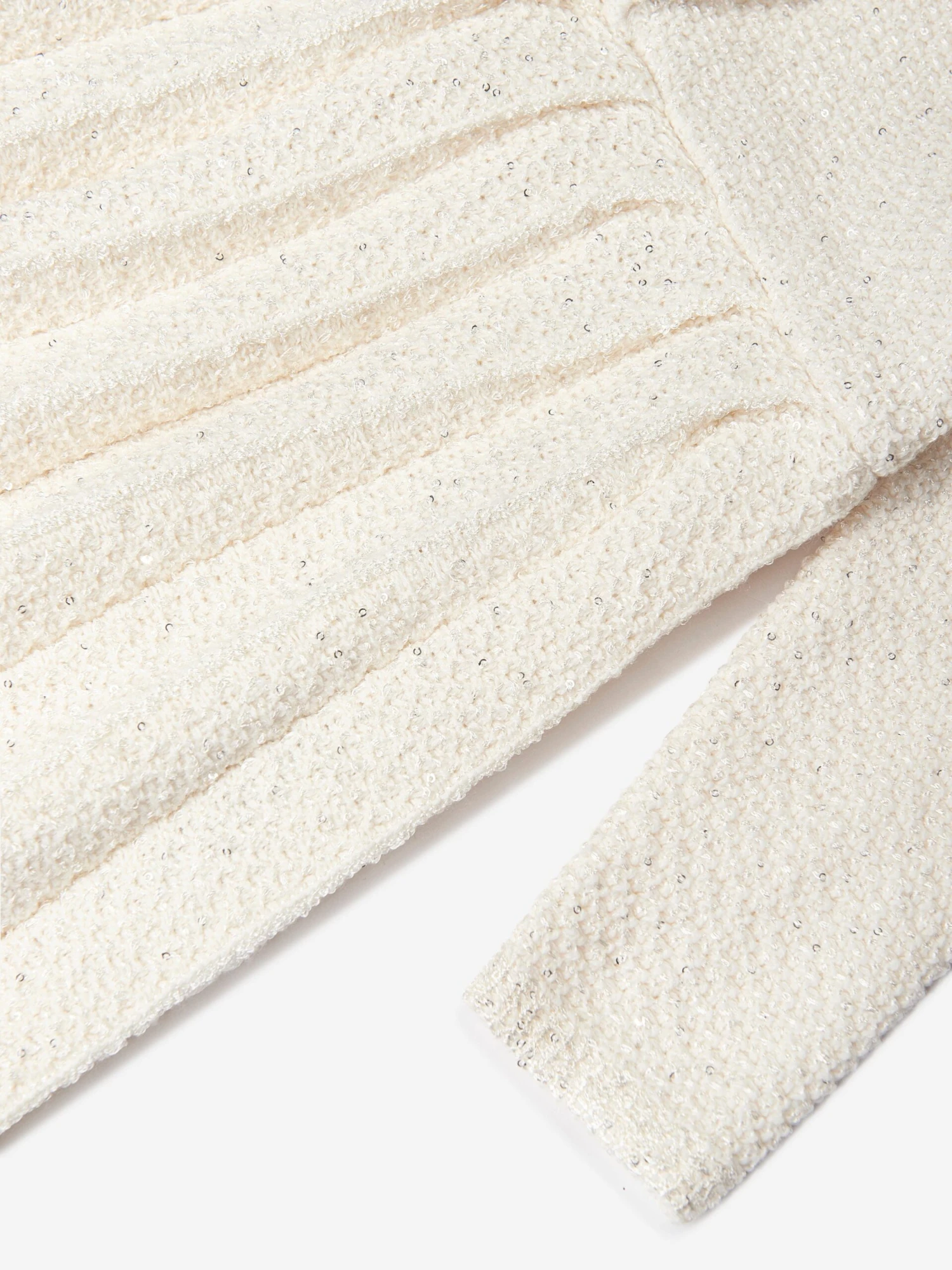 SELF PORTRAIT Girls Knitted Bow Dress In Ivory 7 SELF PORTRAIT Girls Knitted Bow Dress In Ivory - Image 5