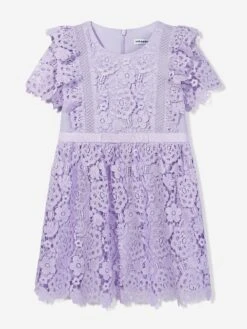 SELF PORTRAIT Girls Lace Dress In Purple