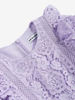 SELF PORTRAIT Girls Lace Dress In Purple -Monna Clothing Shop SPOS4018 PURPLE 4