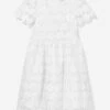 SELF PORTRAIT Girls Sequin Guipure Dress In White -Monna Clothing Shop SPOS4019 WHITE 1
