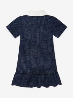 SELF PORTRAIT Girls Sequin Knit Bow Dress In Blue -Monna Clothing Shop SPOS4021 BLUE 2