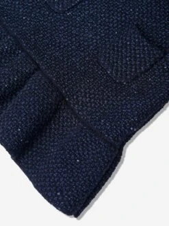 SELF PORTRAIT Girls Sequin Knit Bow Dress In Blue -Monna Clothing Shop SPOS4021 BLUE 4