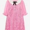 SELF PORTRAIT Girls Lace Collar Dress In Pink -Monna Clothing Shop SPOS4024 PINK 1