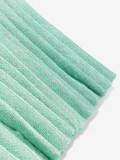 SELF PORTRAIT Girls Sequin Knit Dress In Green -Monna Clothing Shop SPOS4025 GREEN 4