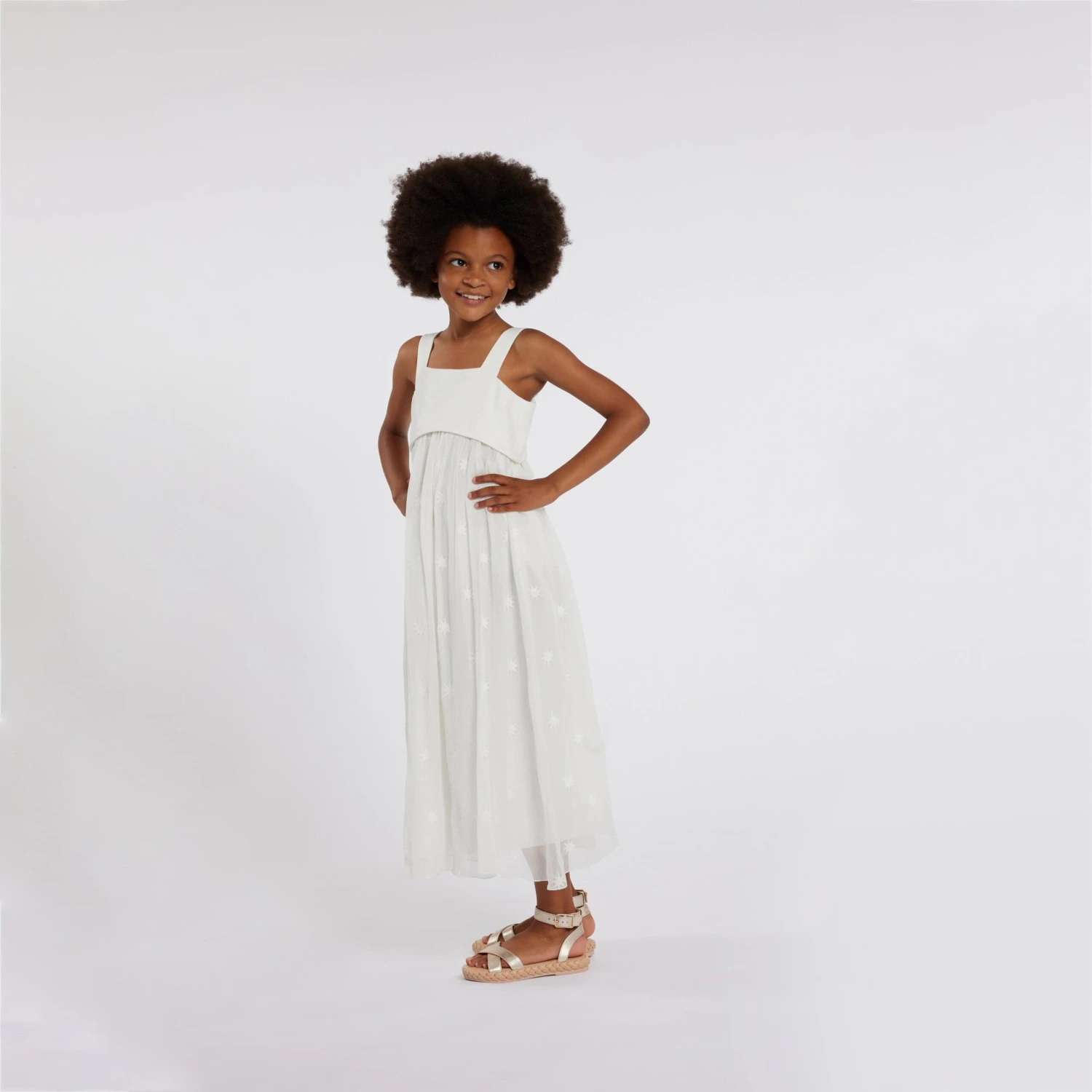 Chloé Girls Silk Ceremony Dress In Ivory 4 Chloé Girls Silk Ceremony Dress In Ivory - Image 2