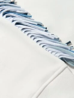 Girls Tassel Star Jersey Dress In Ivory -Monna Clothing Shop STES3065 101 4