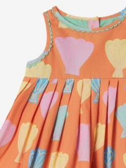 Baby Girls Shell Dress With Knickers In Orange -Monna Clothing Shop STES4007 SALMONE MULTICOLOR 5