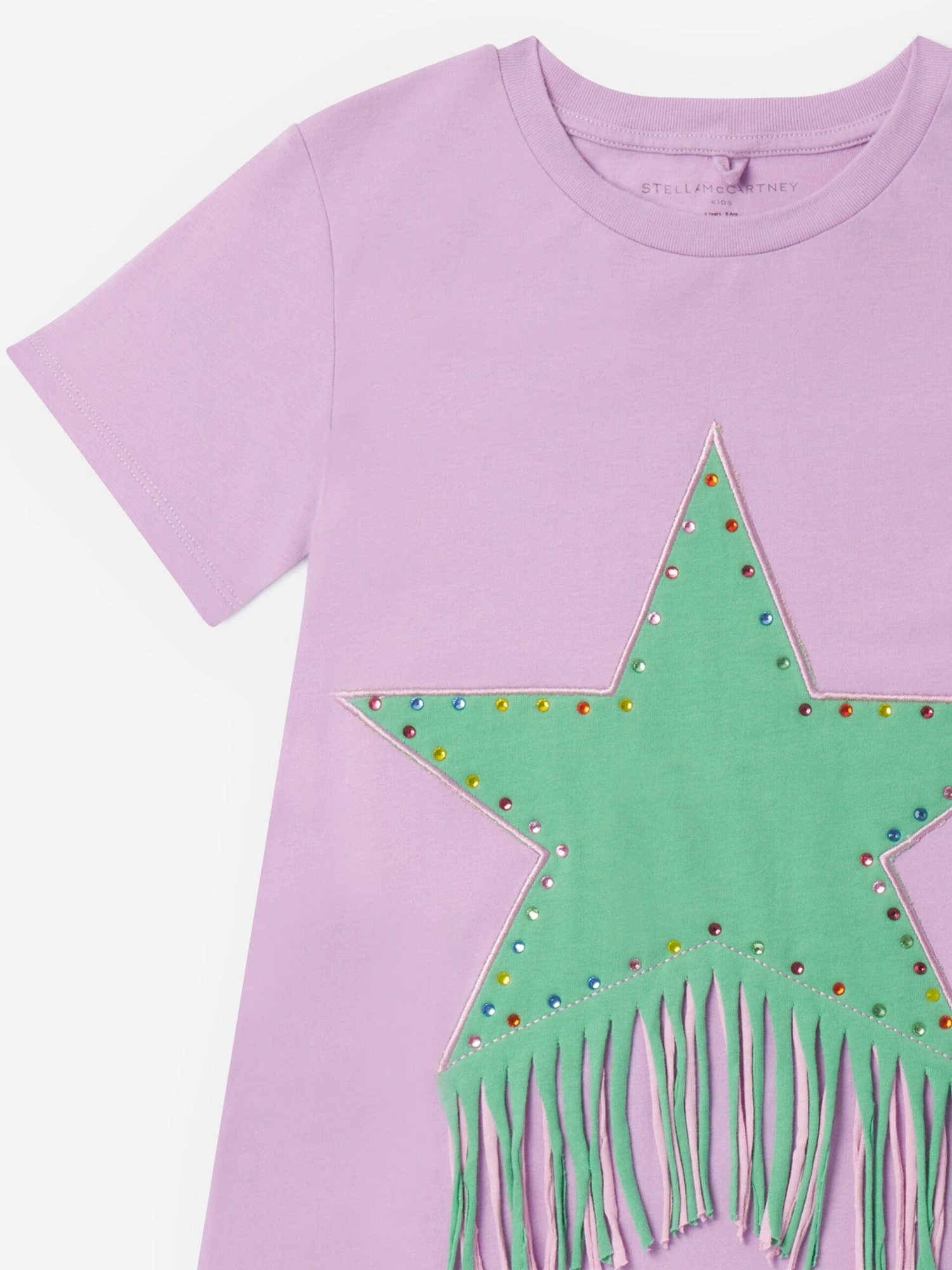 Girls Star Jersey Dress In Purple 5 Girls Star Jersey Dress In Purple - Image 3